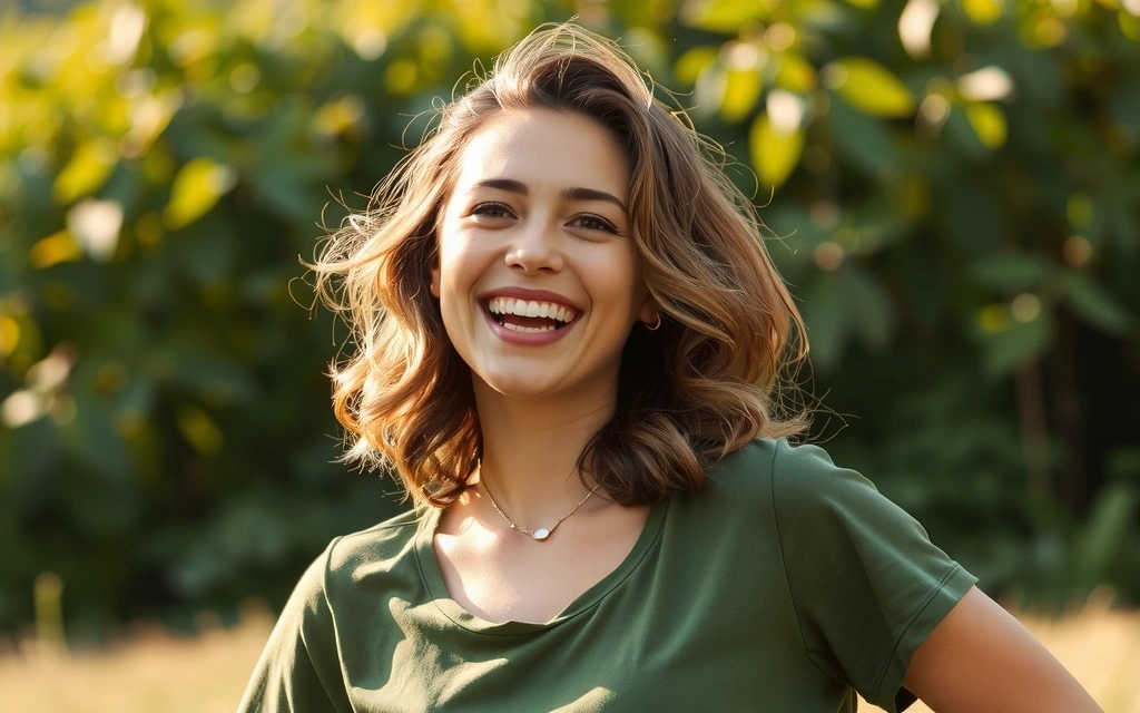 Kobieta czerpiąca radość z natury i zdrowego życia