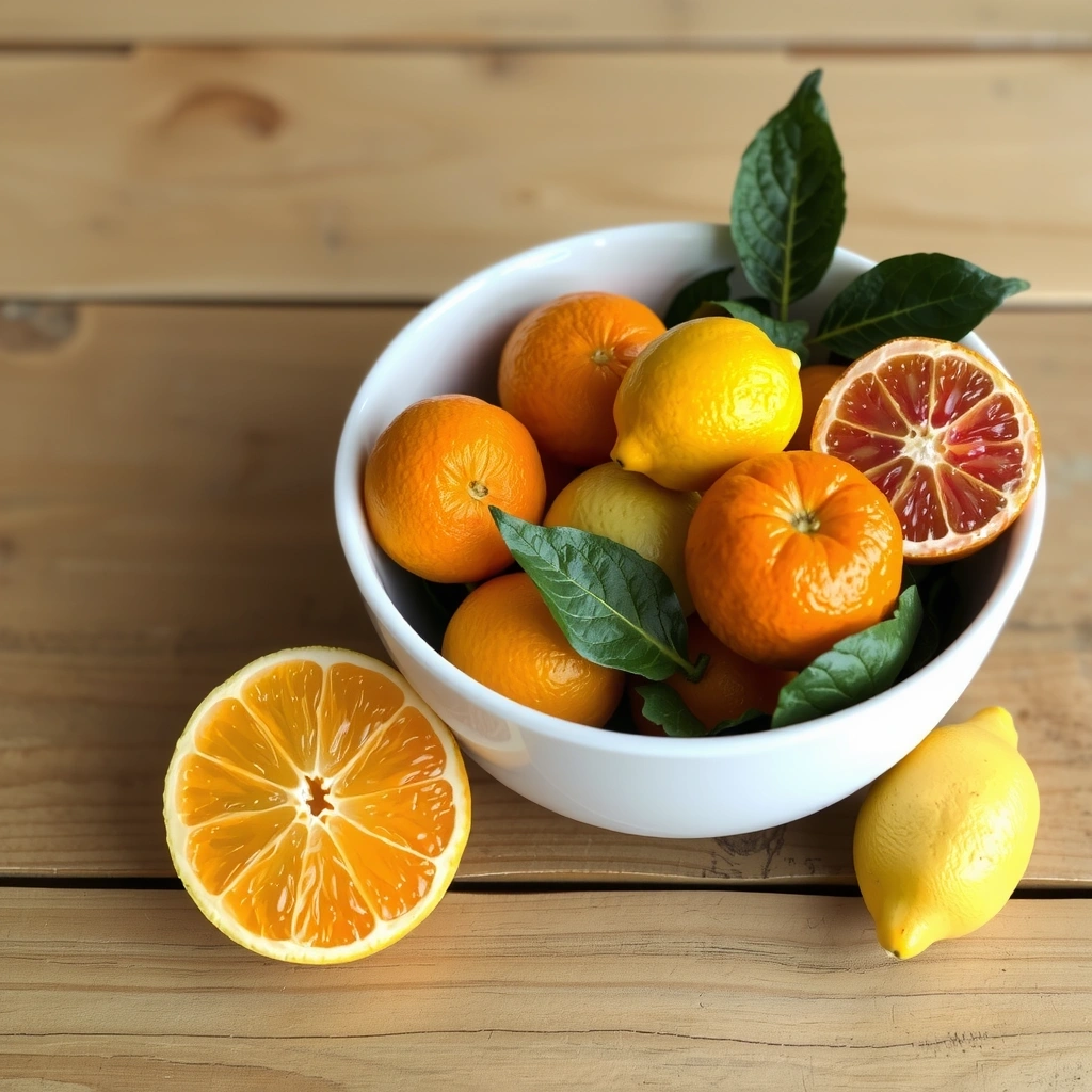 Świeże cytrusy na talerzu